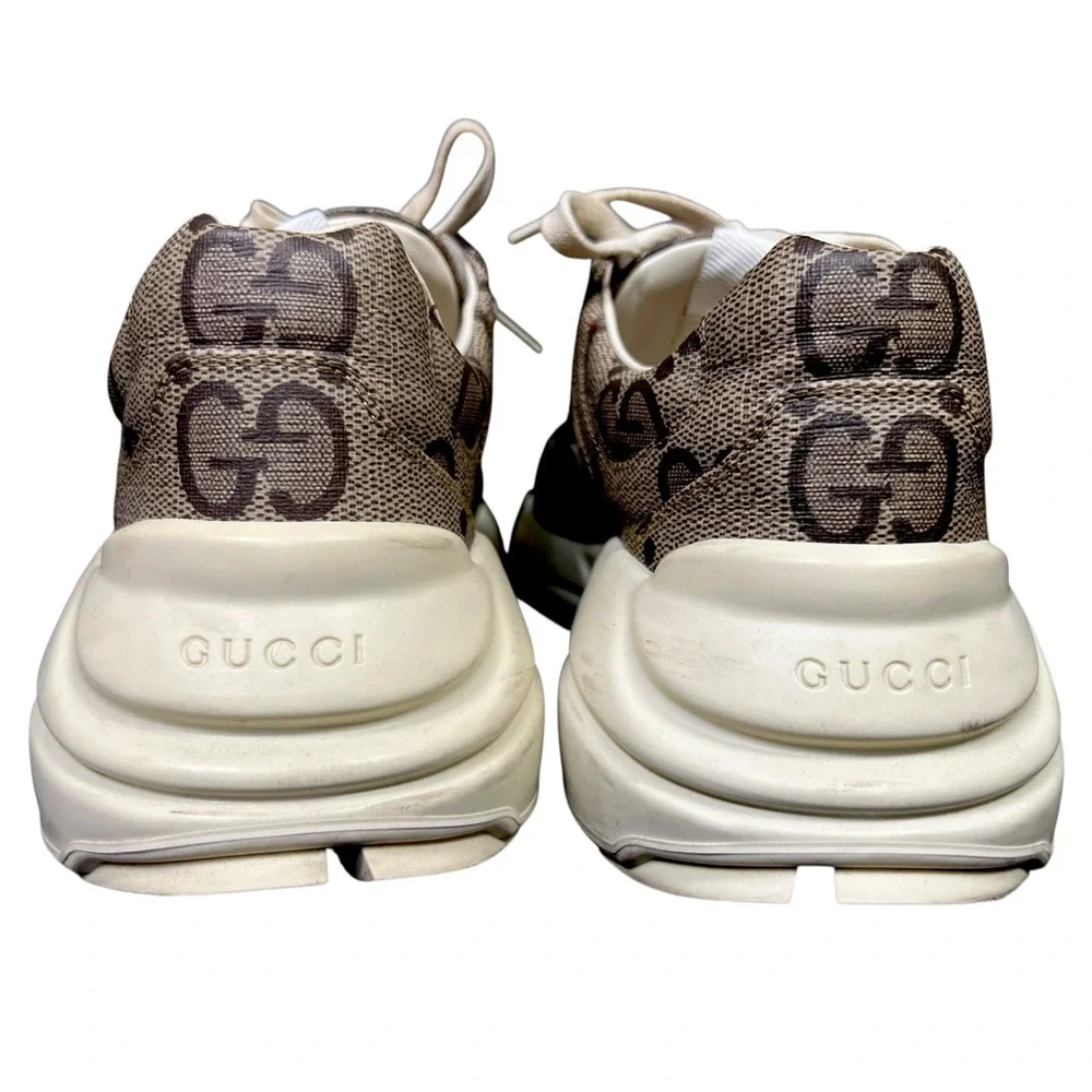 Gucci Jumbo GG Monogram Rhyton Men’s Sneakers US Size 8 Streetwear Luxury Box